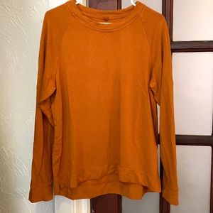 Lou & Grey Burnt Orange Long Sleeve Pullover Sweater